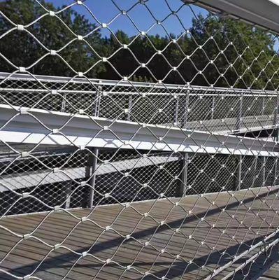 Zoo Animal Enclosure Stainless Steel 304 316 Perimeter Safety Netting with 1.5mm 2mm 3mm Wire Diameter Options